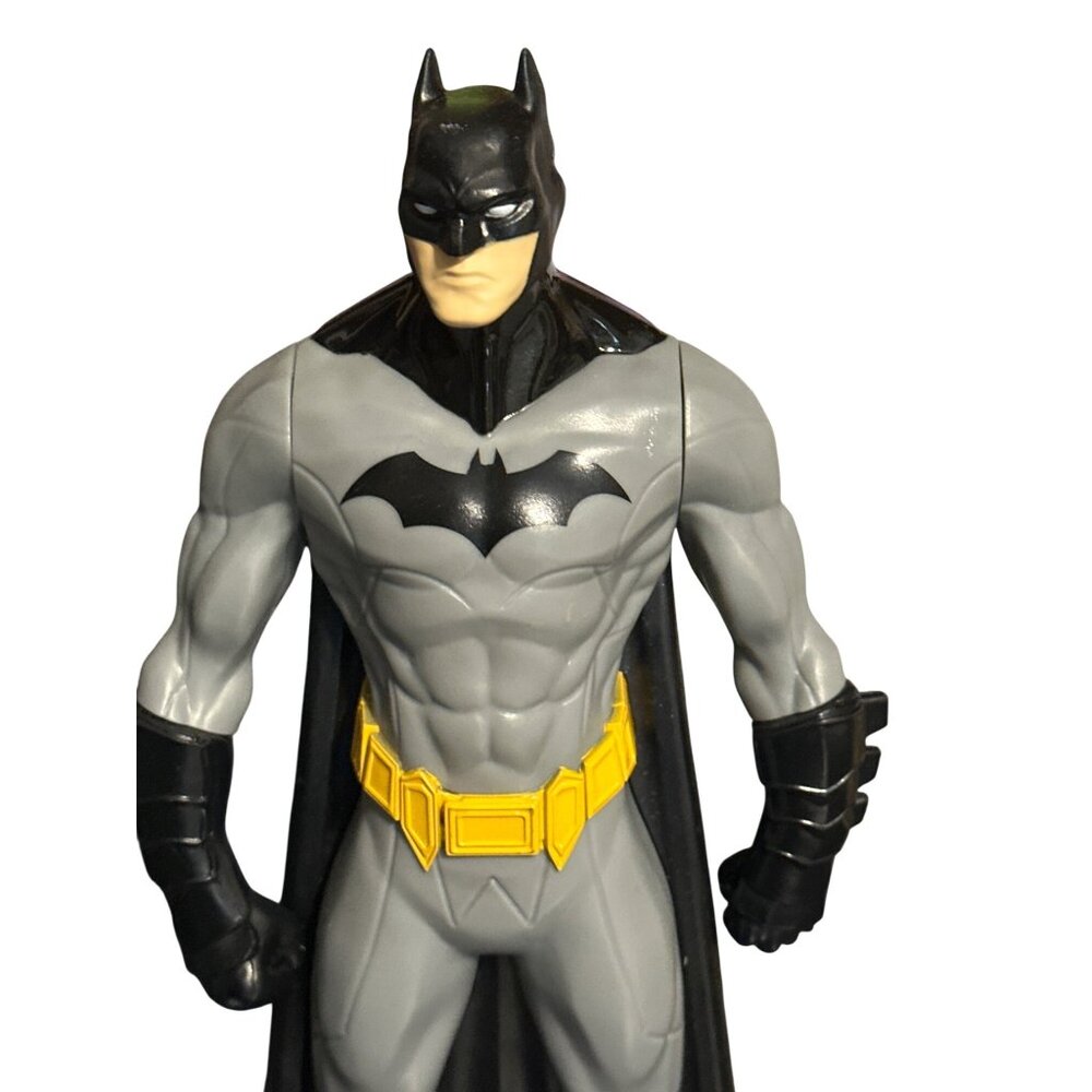 Batman Gray Suit Action Figure 12-Inch Articulated Collectible With Cape & Yello - Picture 2 of 5